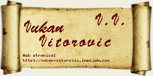 Vukan Vitorović vizit kartica